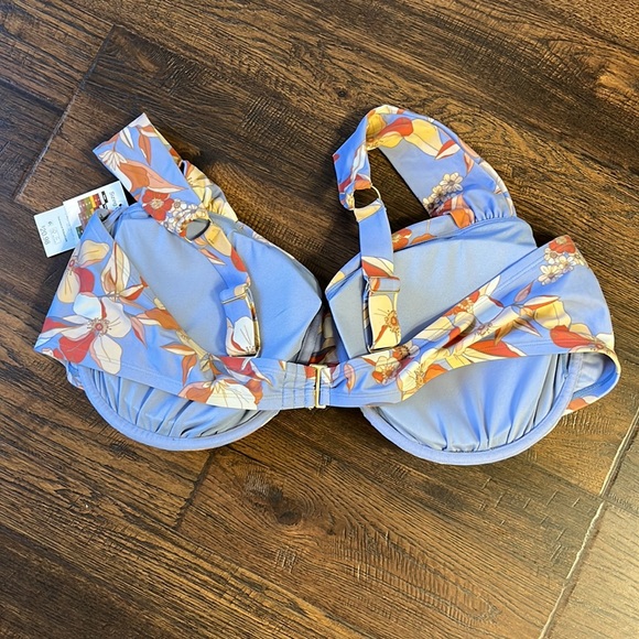 Time and Tru Women’s Plus 2-Piece Floral Print Swim Bikini Set size 3X (24W-26W) - Picture 5 of 12